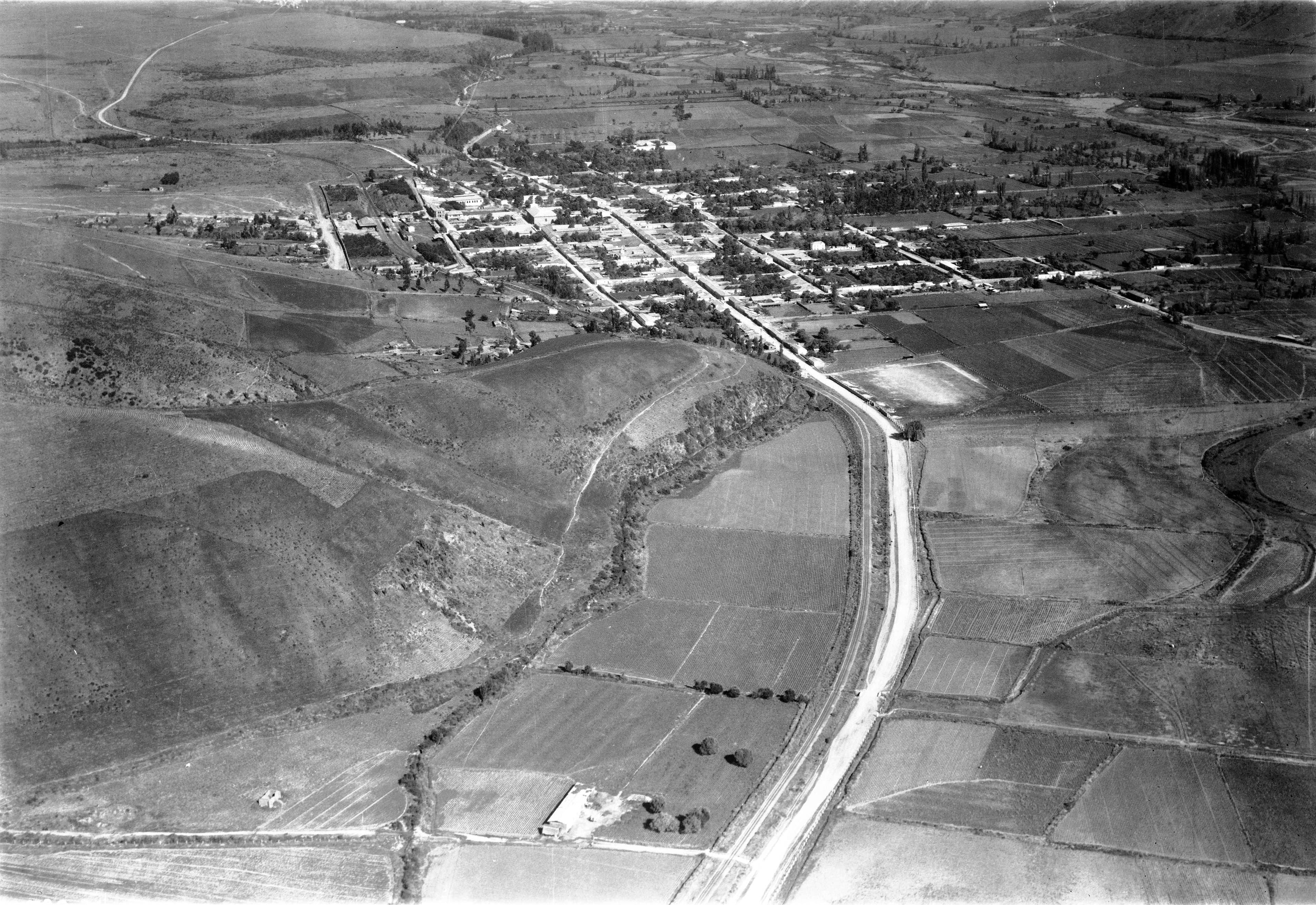 Vista aérea de La Ligua 1937.