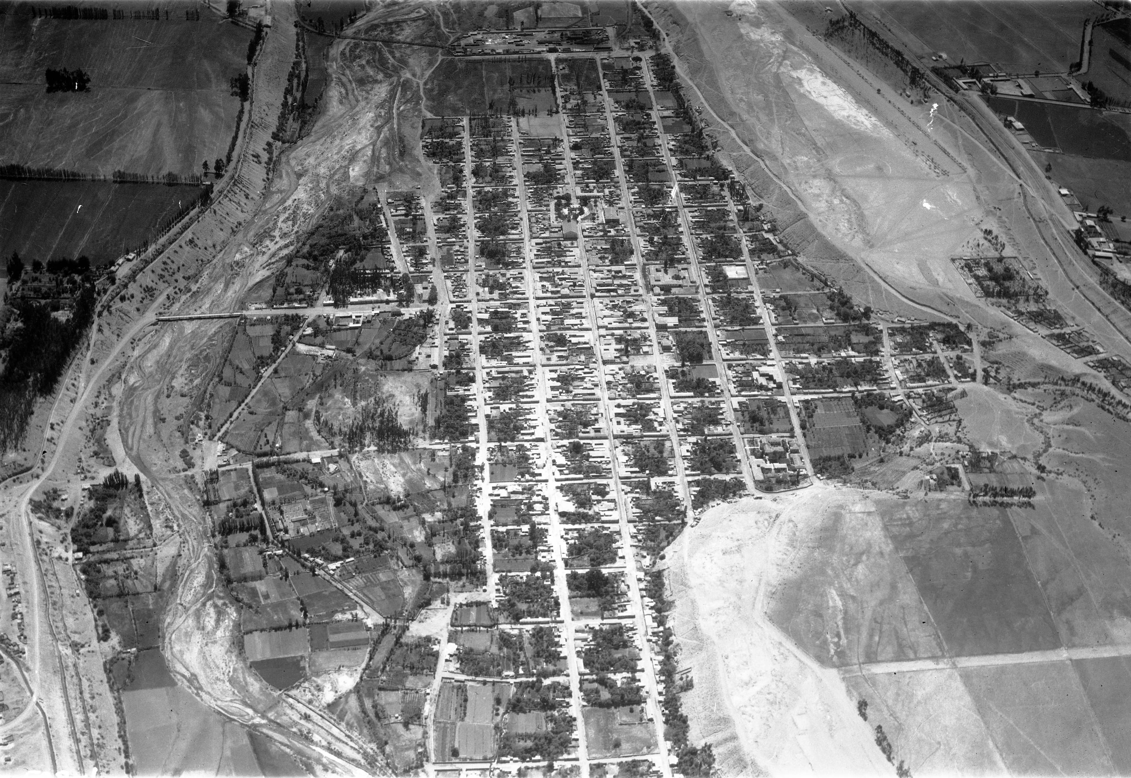Vista aérea de Vallenar 1937.