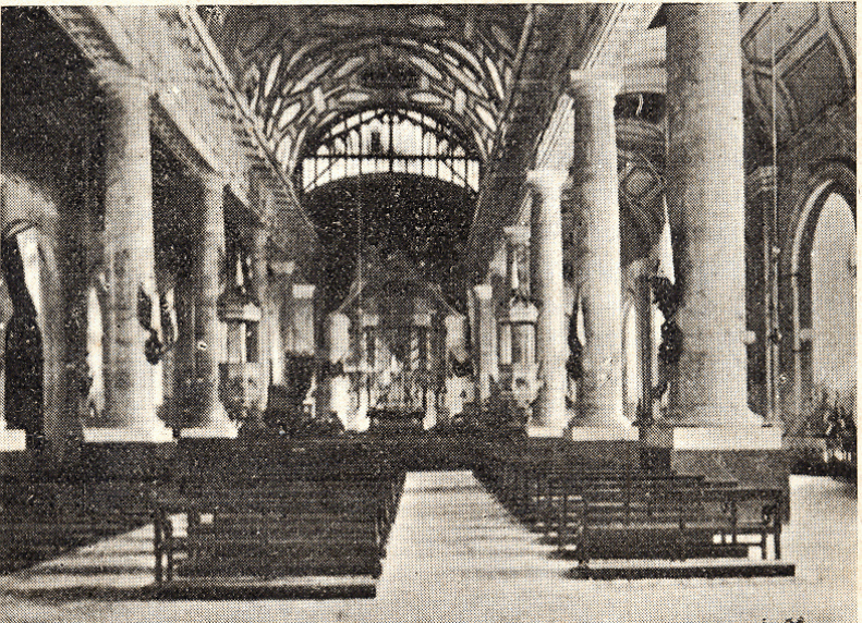Interior de la Antigua Catedral de Concepción, 1910