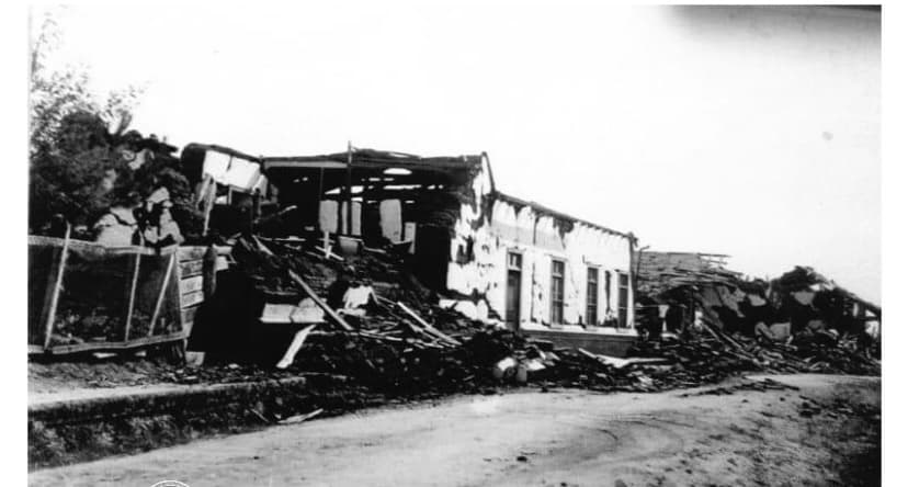 Hospital de Cuaquenes tras el terremoto de 1939