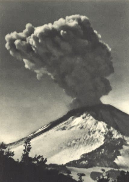 Erupción Volcán Chillan en 1932