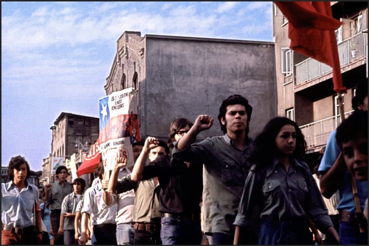 Socialistas en Santiago,1971.
