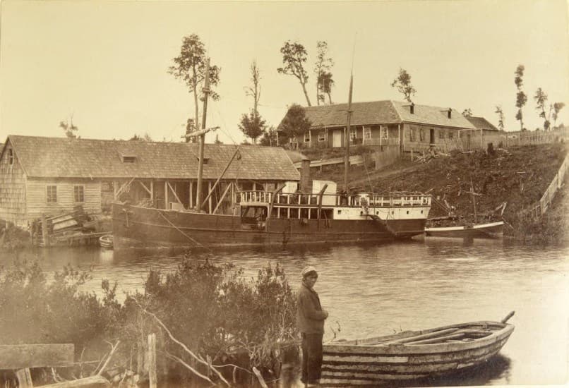 Vapor Clara en Puerto Octay, 1893.