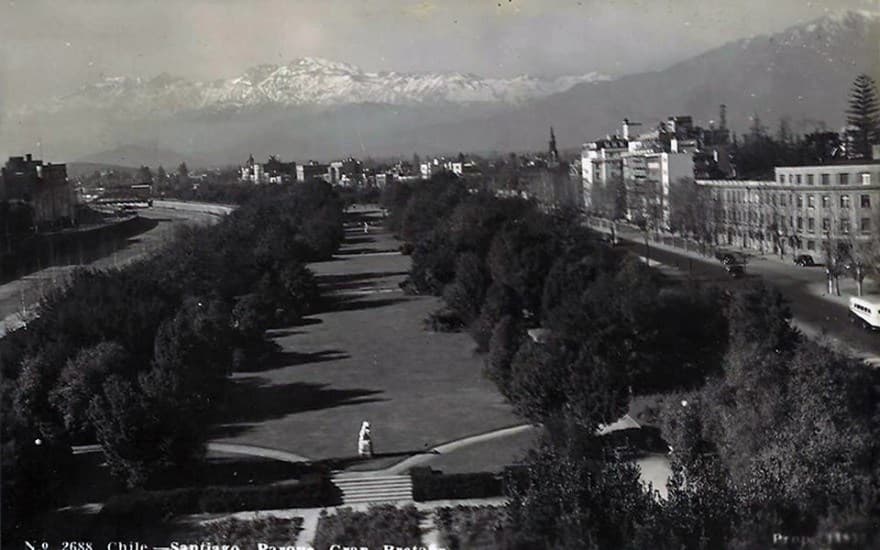 Parque Gran Bretaña de Santiago en 1945.