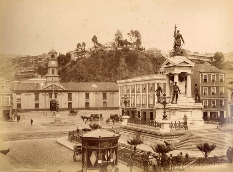 Plaza de la Intendencia (hoy Plaza Sotomayor) en 1888