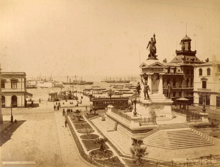 Plaza Sotomayor de Valparaíso en 1888
