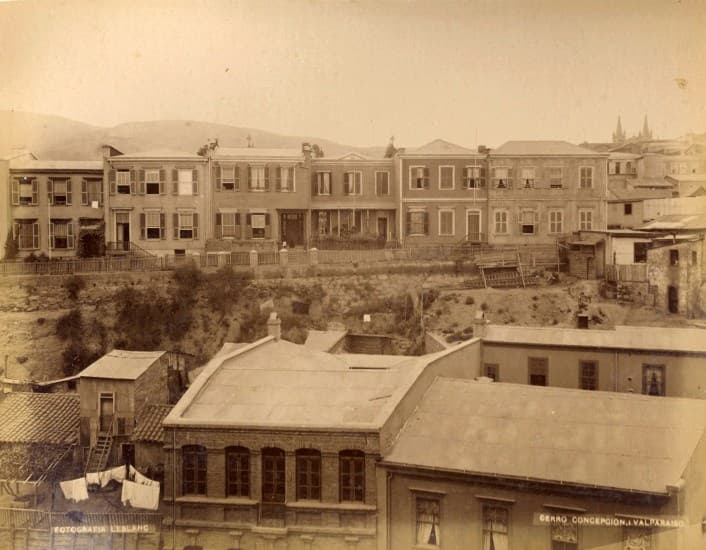 Cerro Concepción de Valparaíso en 1888