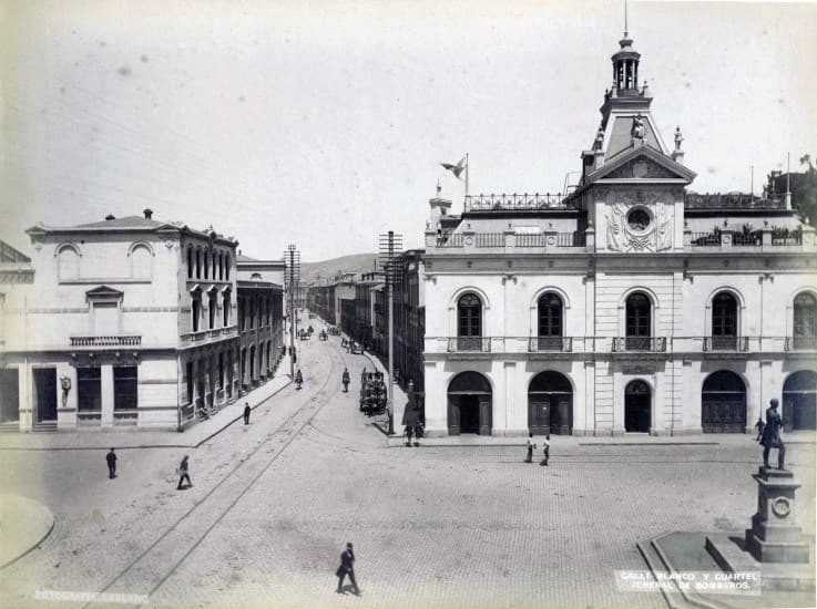 Calle Blanco de Valparaíso en 1888