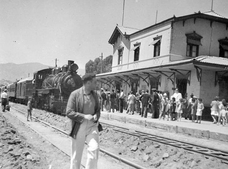 Estación de Trenes de Papudo en 1943