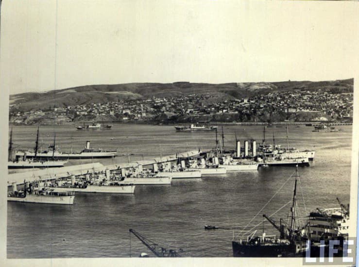 Valparaíso y el molo de abrigo, ca. 1930