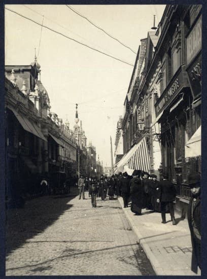 Calle Estado de Santiago en el año 1906