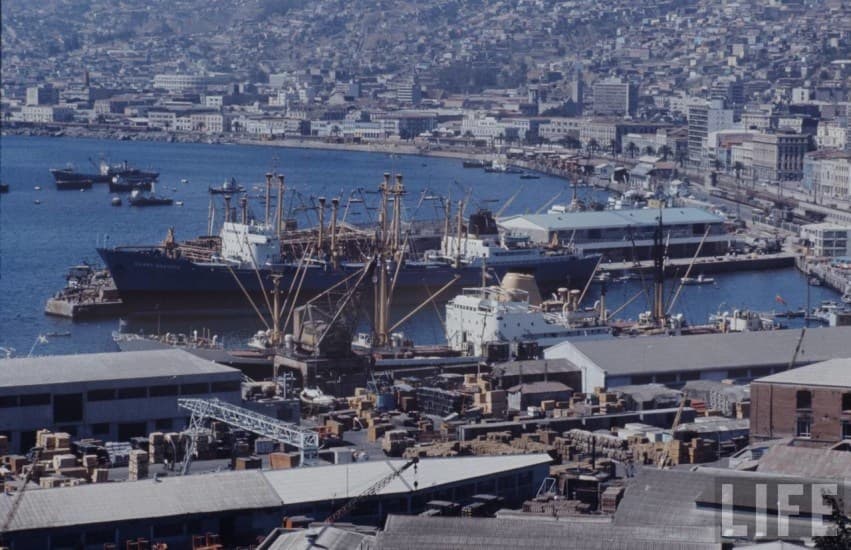 Puerto de Valparaíso en 1971