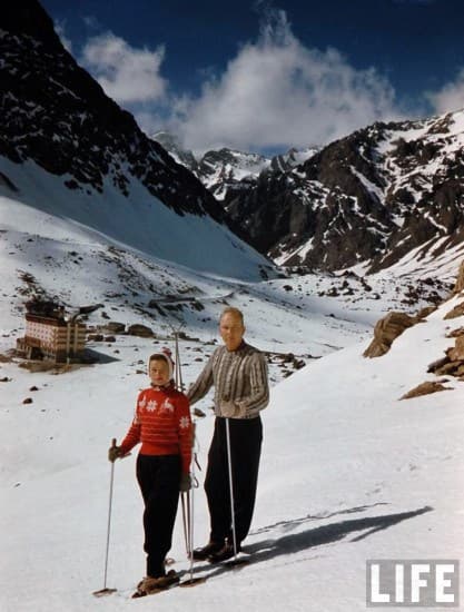 Esquiadores en Portillo, años ’60s