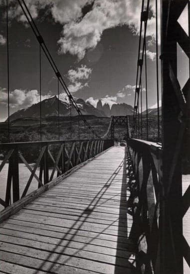 Puente de portería Laguna Amarga en 1955
