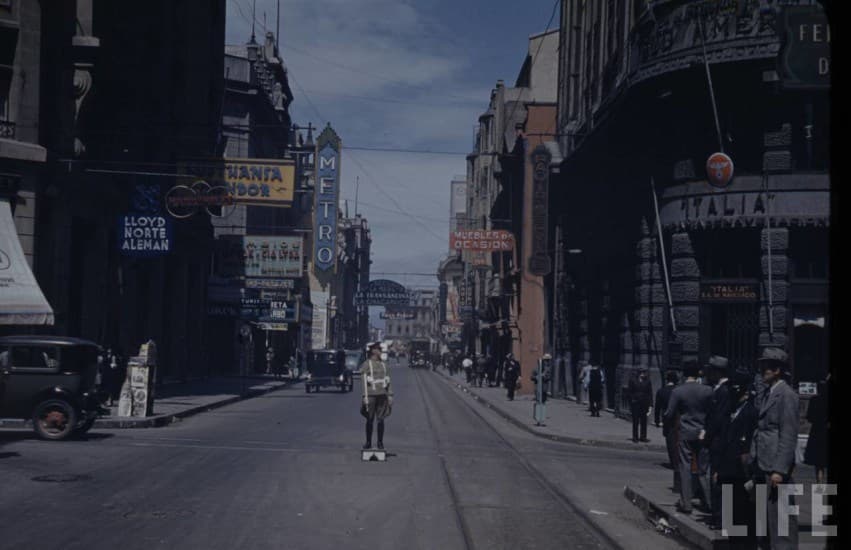Calle Bandera de Santiago en 1941