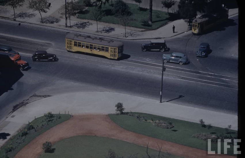 Esquina de Alameda con Lira de Santiago en 1941