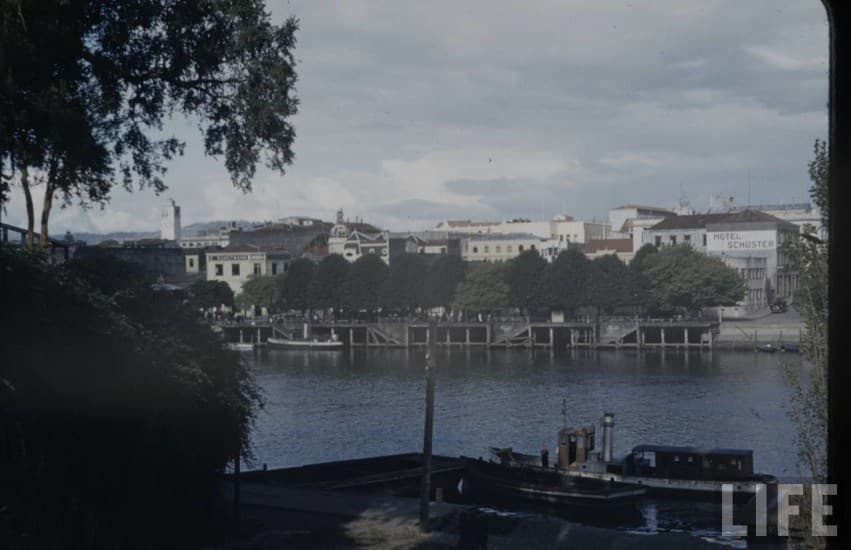 Valdivia desde Isla Teja en 1941