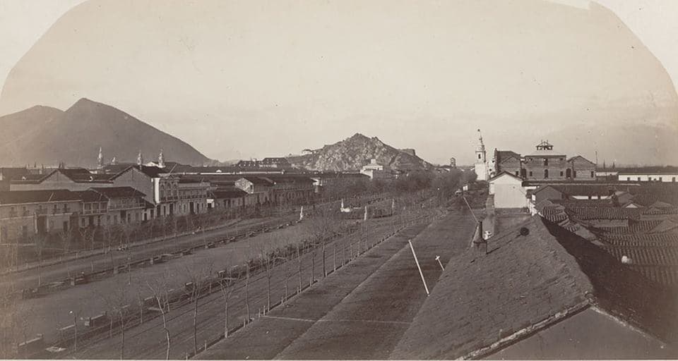 Irreconocible: La Alameda de Santiago en el año 1867
