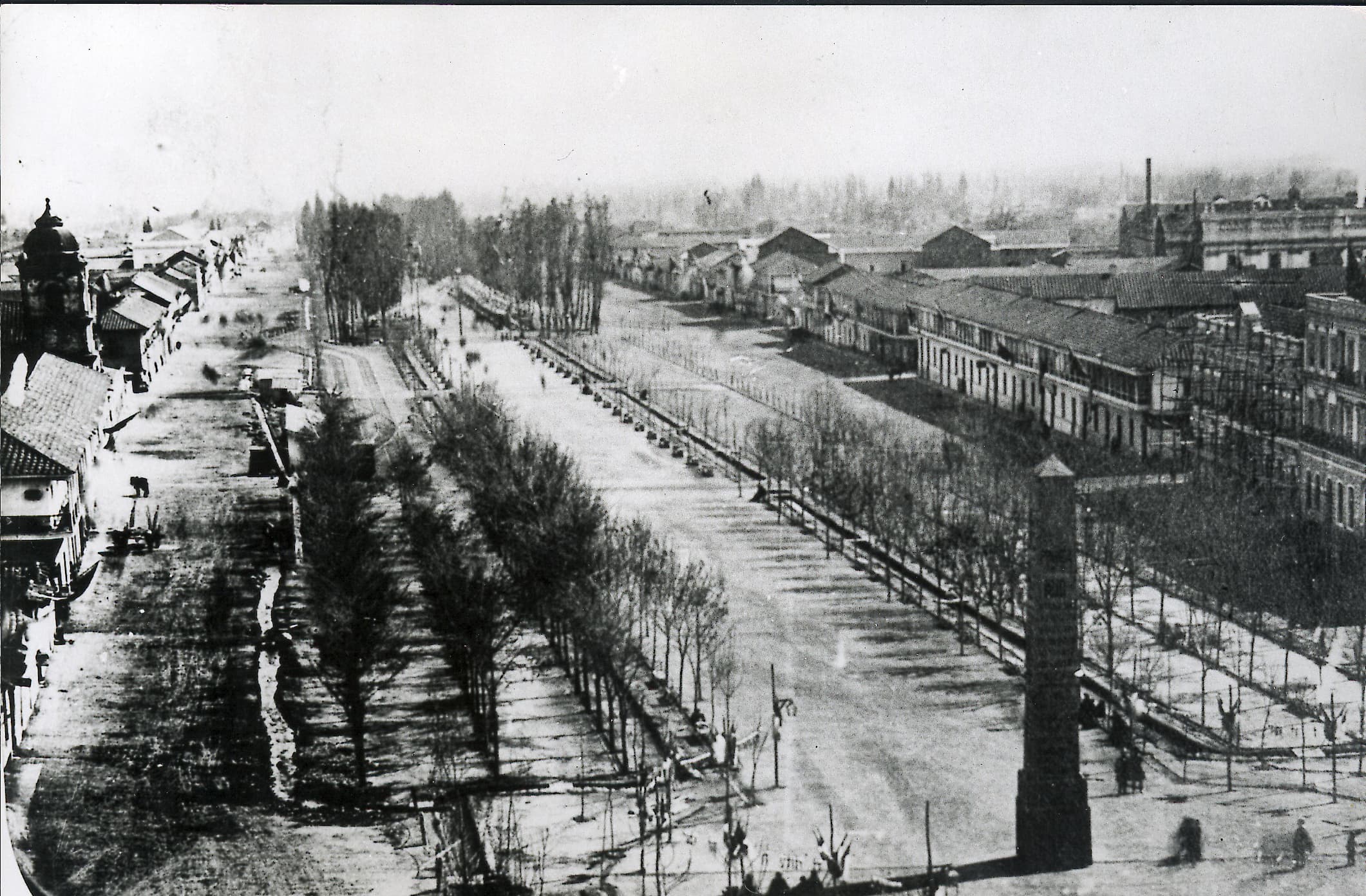 La Alameda alrededor de el año 1860