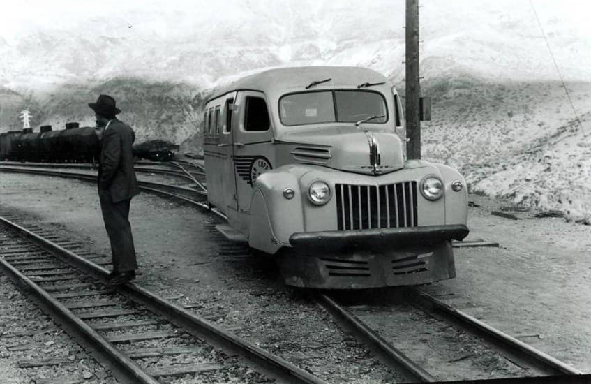 Autocarril, transporte a Sewell en los años ´50s