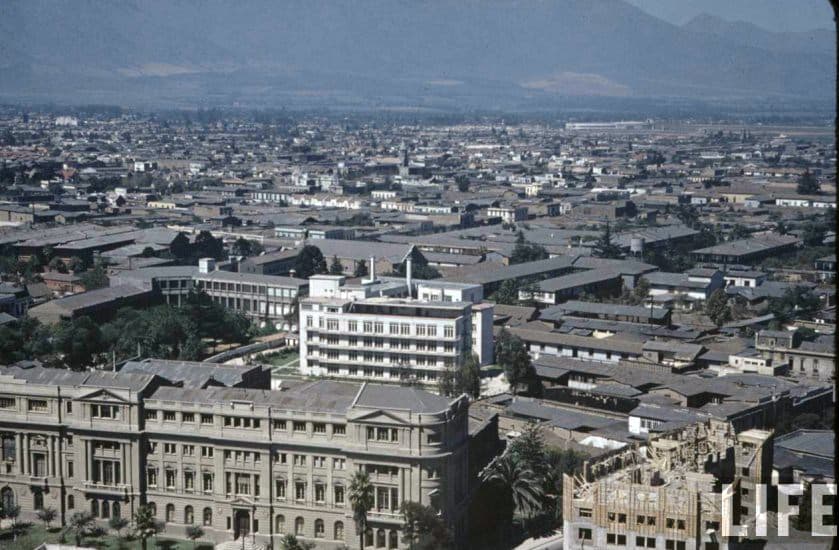 Vista desde Cerro Santa Lucía en el año 1941.