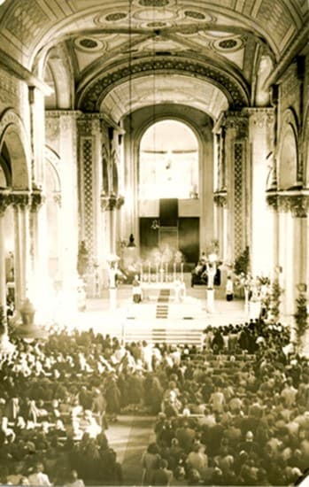 Interior de la Catedral de Ancud, Octubre de el año 1950