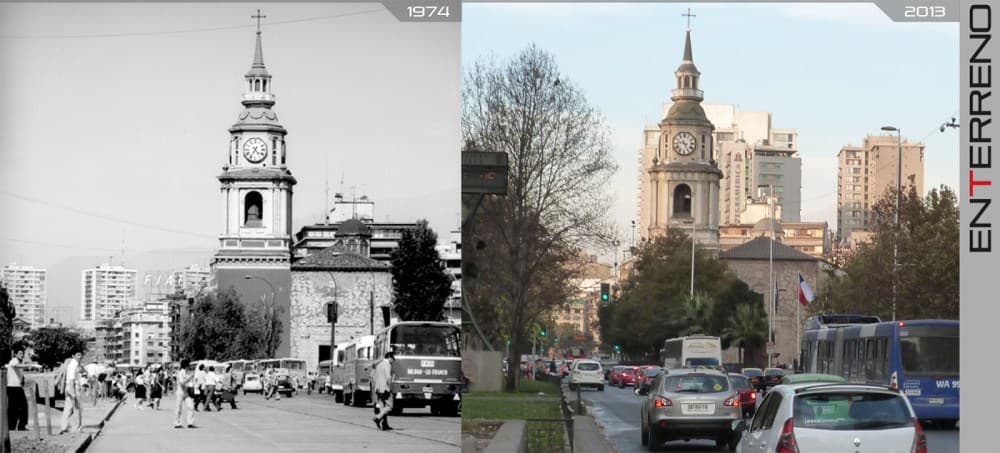 Transformación de la Alameda de Santiago, 1974 – 2013.