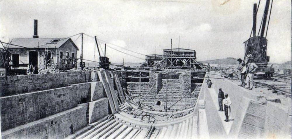 Dique de Talcahuano, principios del 1900.