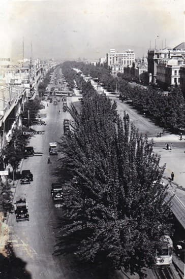 Alameda de Santiago en los años ’20s.
