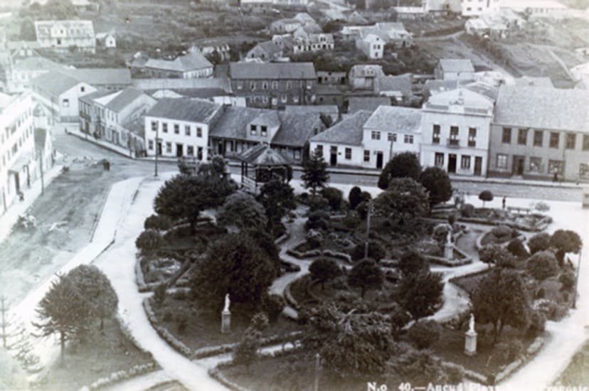 Vista de Ancud desde la Catedral, 1940s