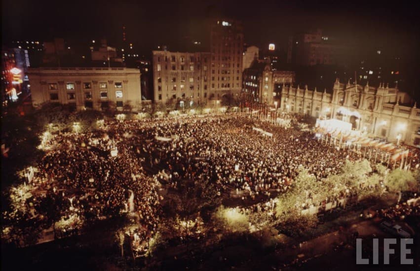 Plaza de la Constitución en 1971.