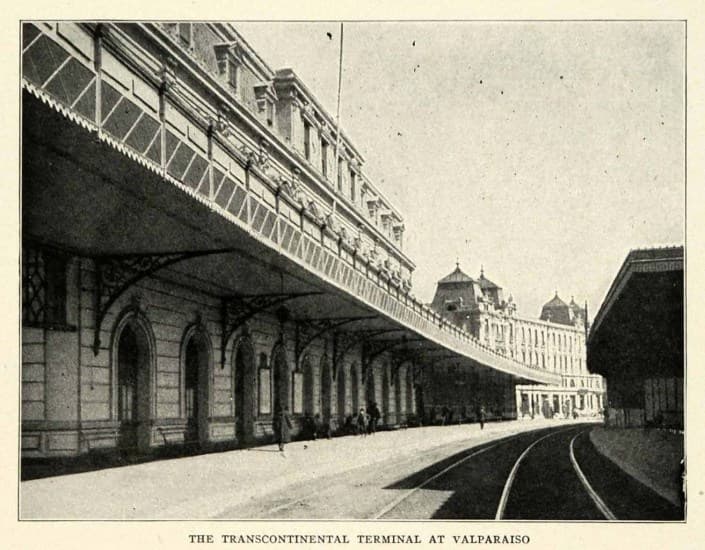 Estación Bellavista de Valparaíso hacia 1900.