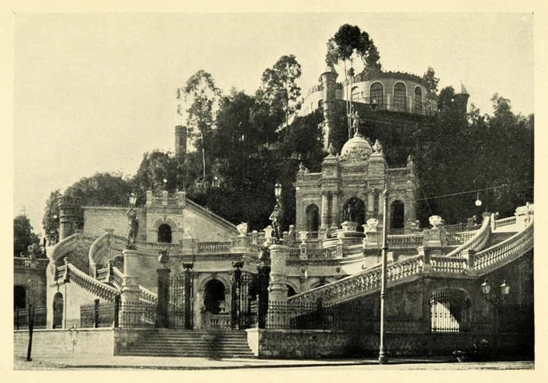 Cerro Santa Lucía en 1906.