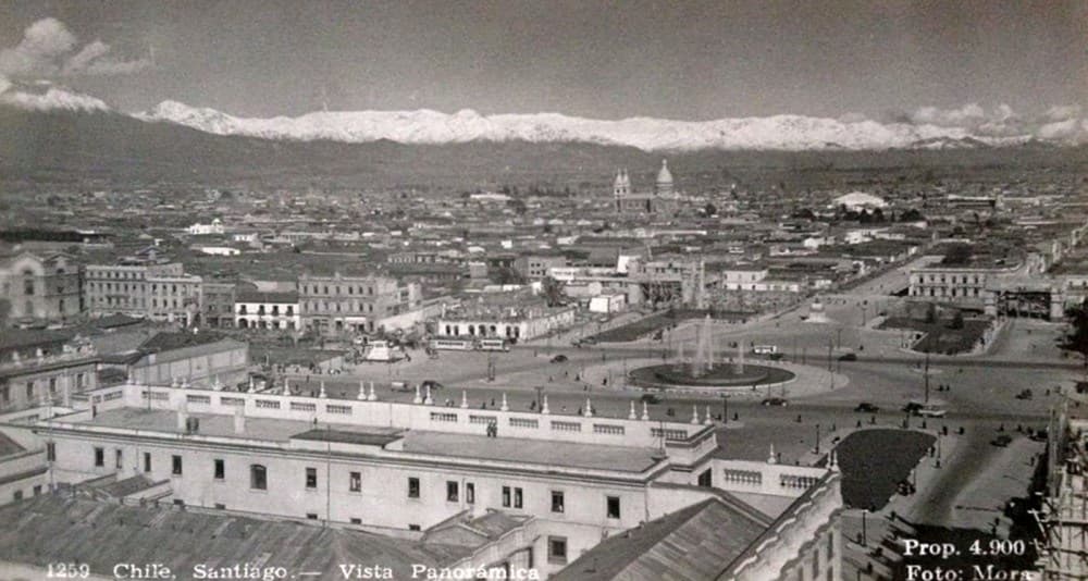 Santiago hacia el sur alrededor de 1930.