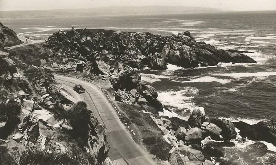 Camino costero a Concón en 1957