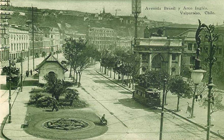 Avenida Brasil de Valparaíso a principios de Siglo XX
