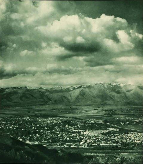 Santiago en 1932 desde el aire.