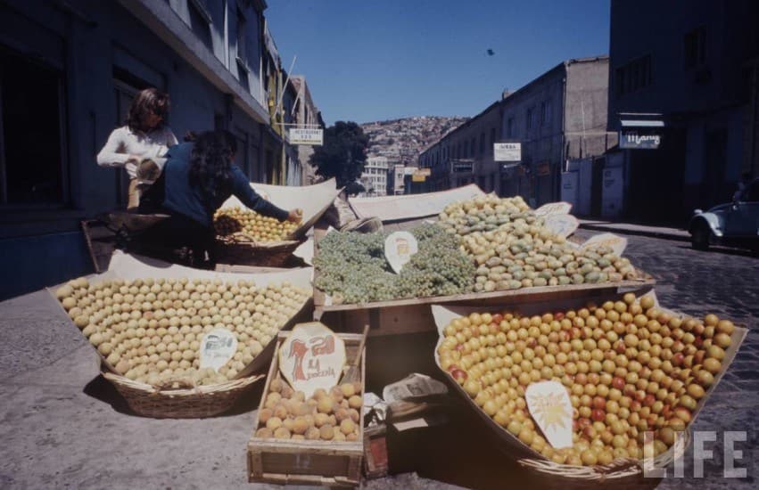 Feria en Valparaíso en 1971