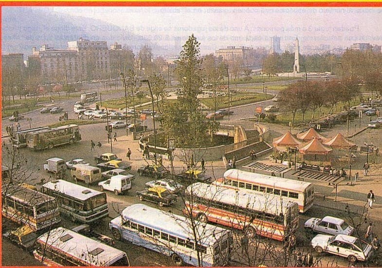 Sector Plaza Baquedano en la década de los 80´s