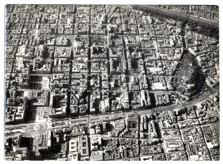 Vista aerea Santiago en 1954