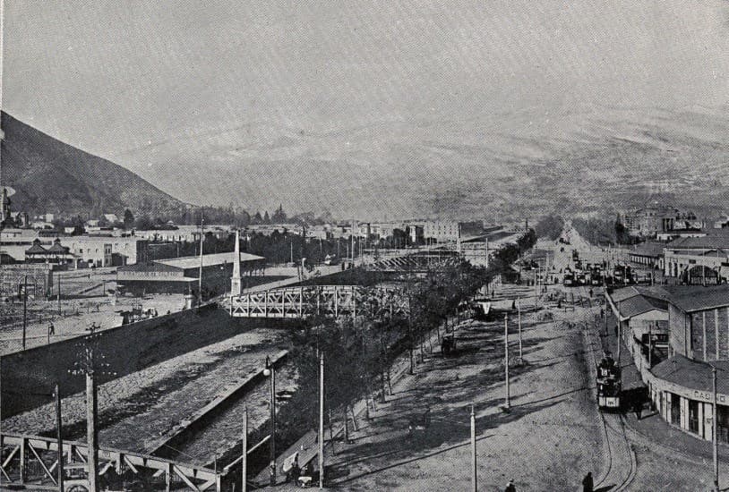 Río Mapocho alrededor de 1920