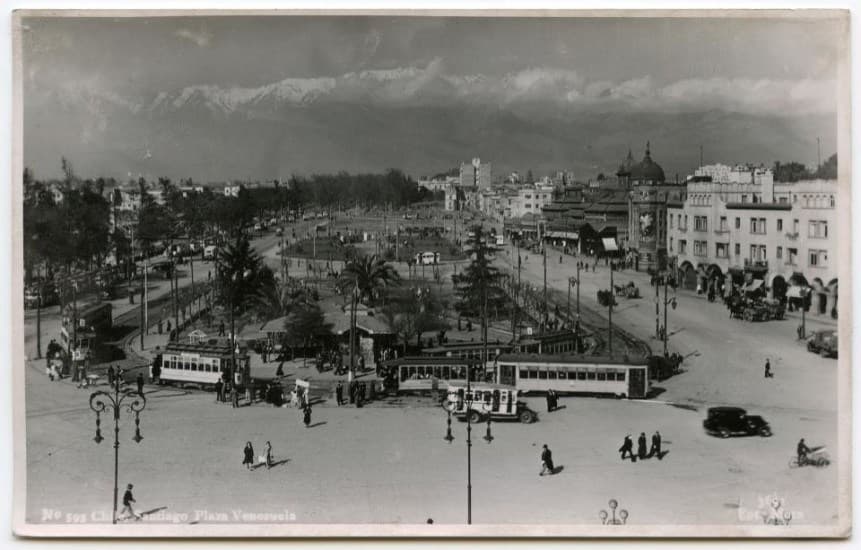 Vista desde Estación Mapocho hacia el Oriente en los años ’30s