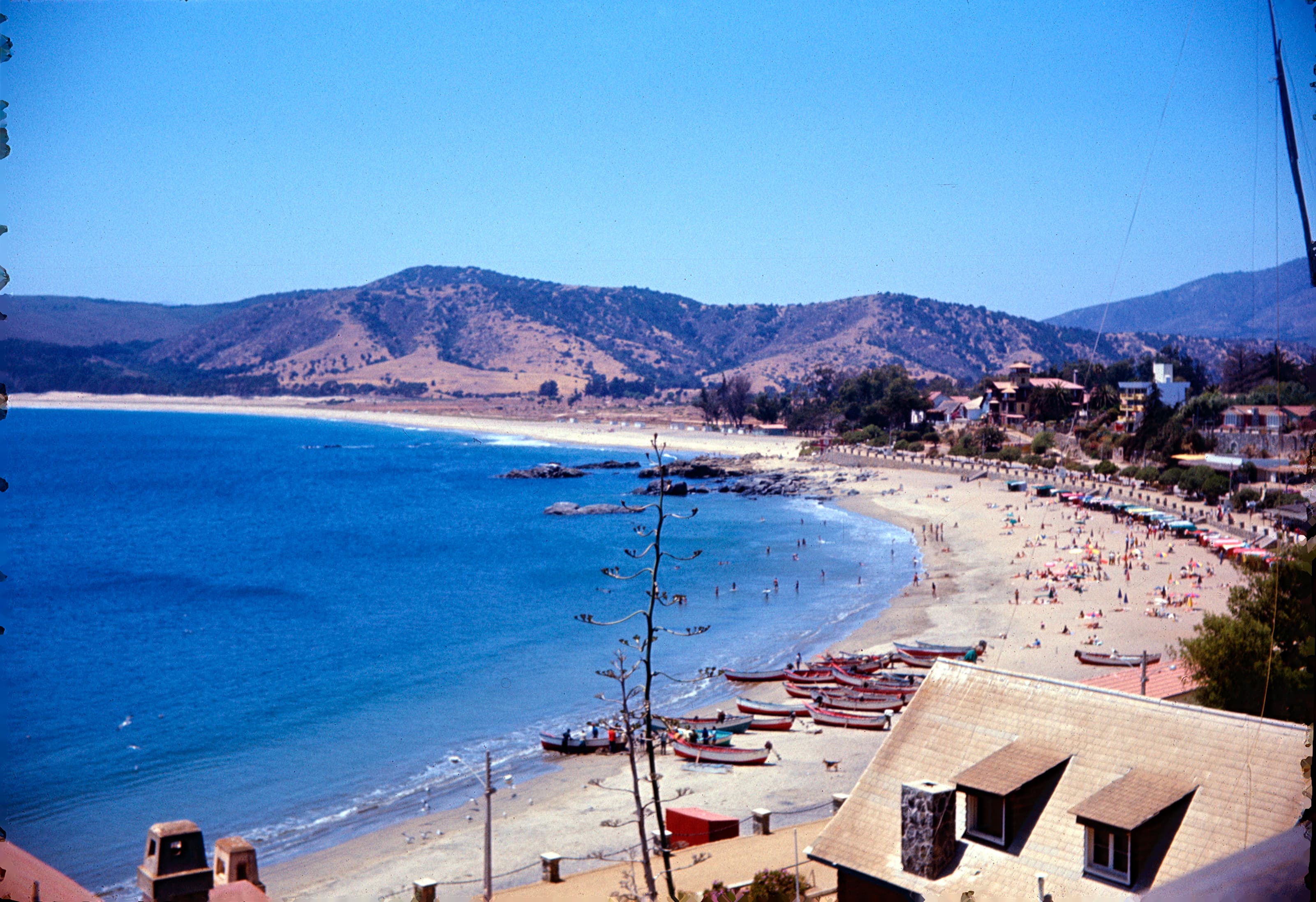 Vista de Papudo en 1971