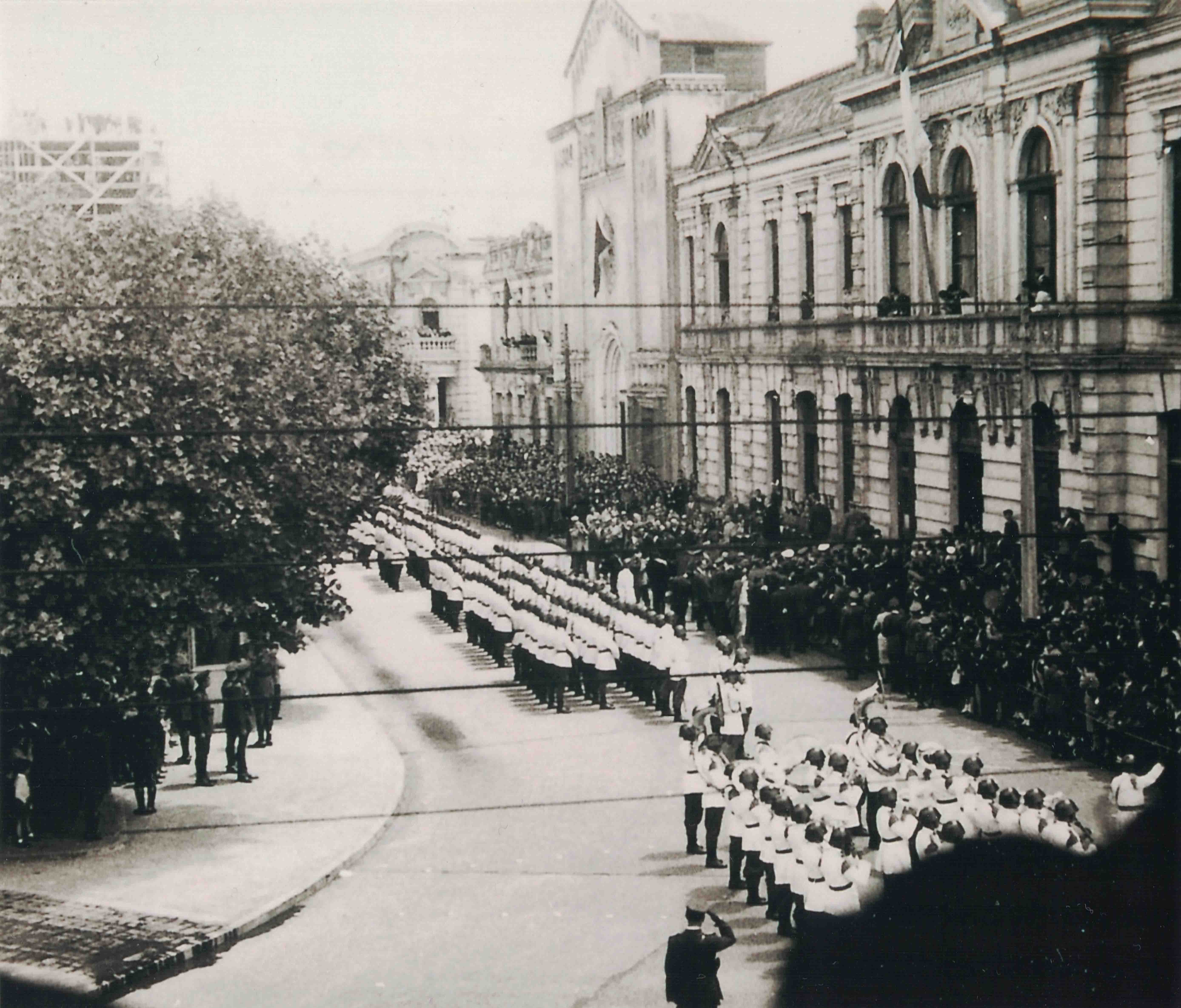 Plaza de Armas de Temuco en 1957