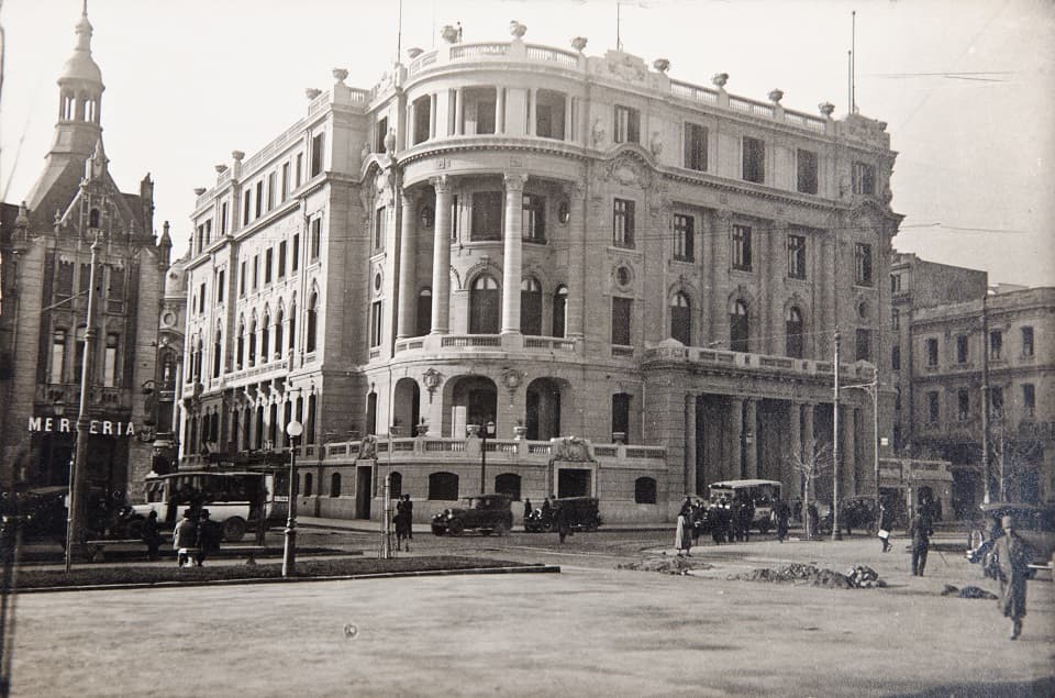 Alameda con calle Bandera de Santiago, 1925