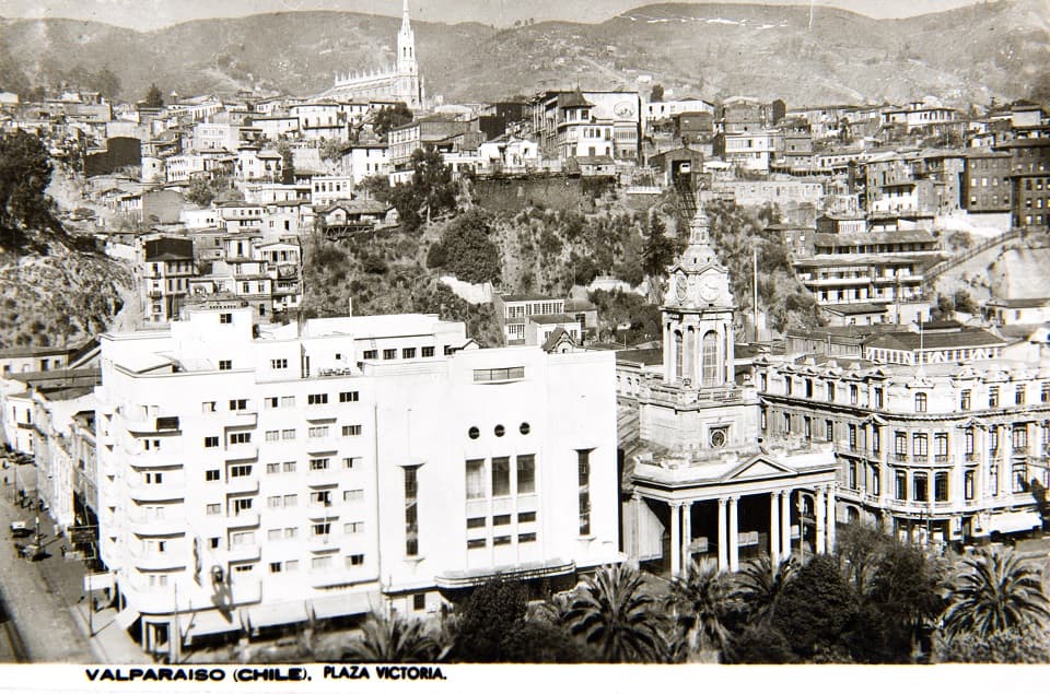 Plaza Victoria de Valparaíso en 1940