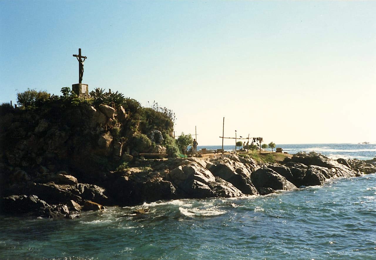 Caleta de Zapallar en 1982.