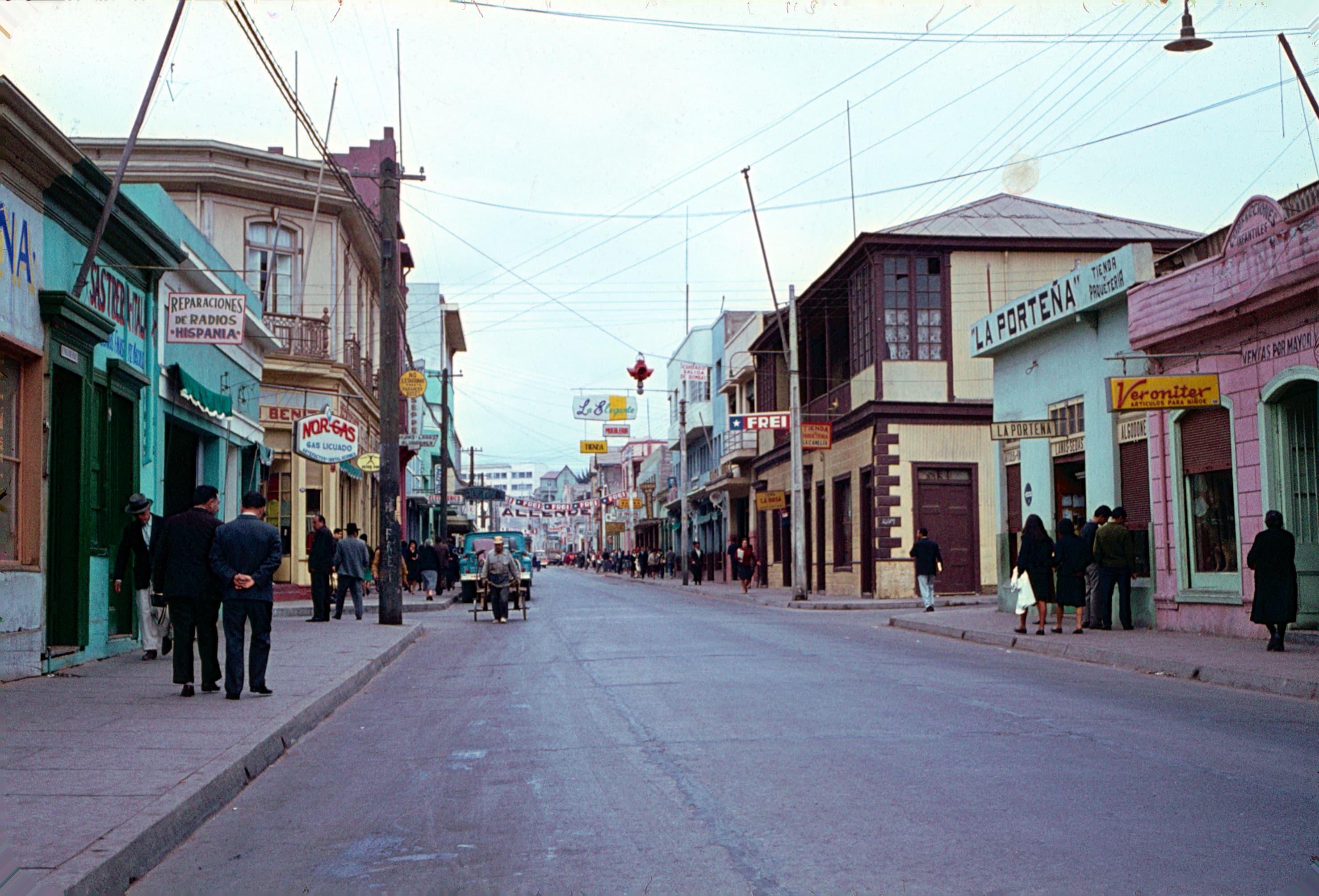 Calle Aldunate en Coquimbo decada del 60