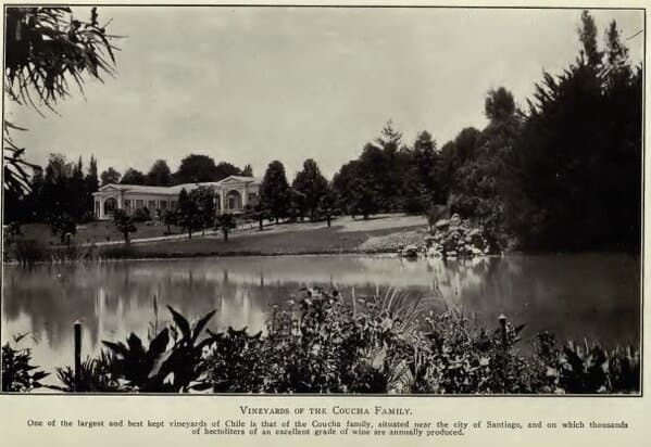 Casona y parque del Llano de Pirque, Viña Concha y Toro en 1912