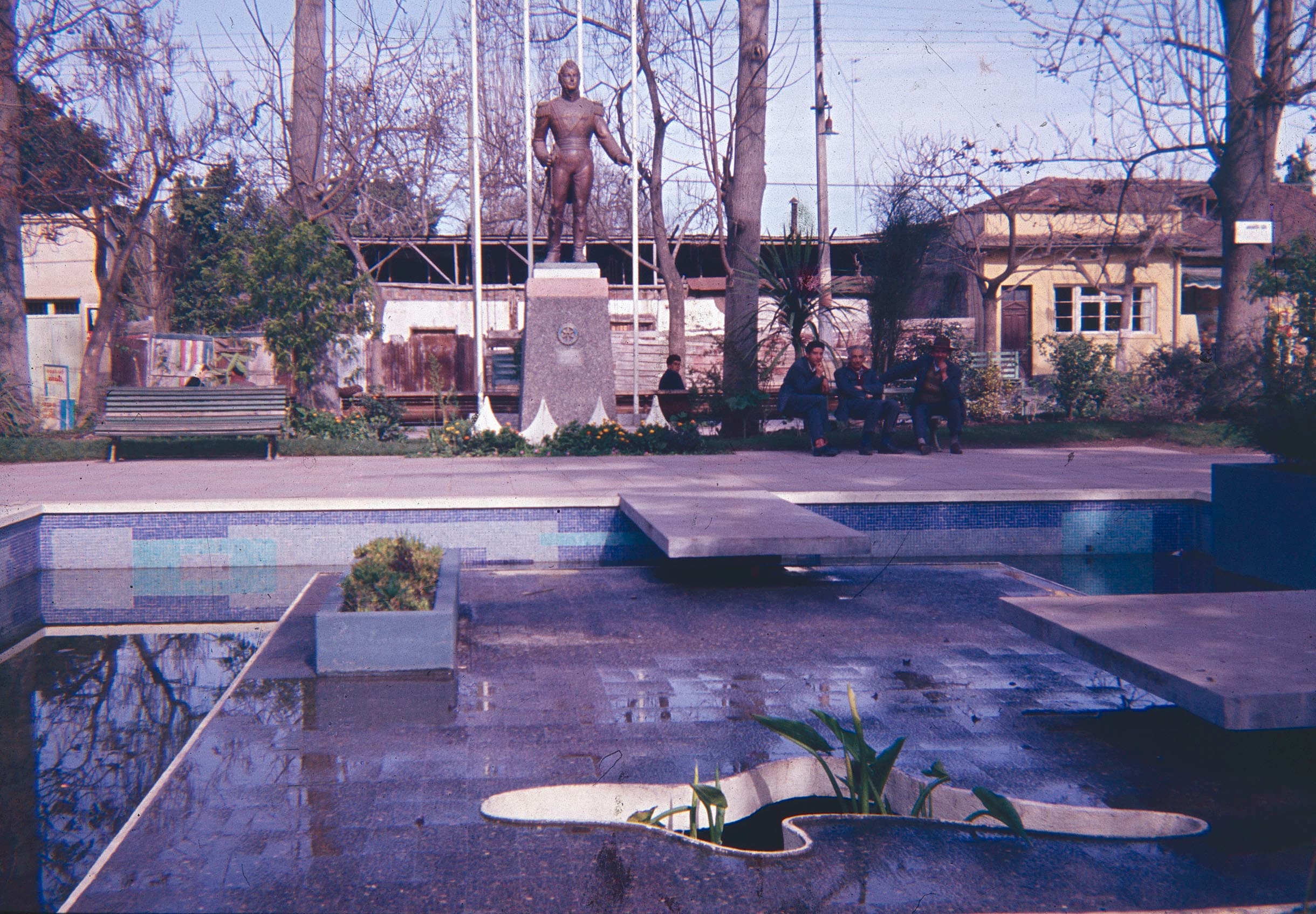 Plaza de Armas de Peñaflor en los 60s